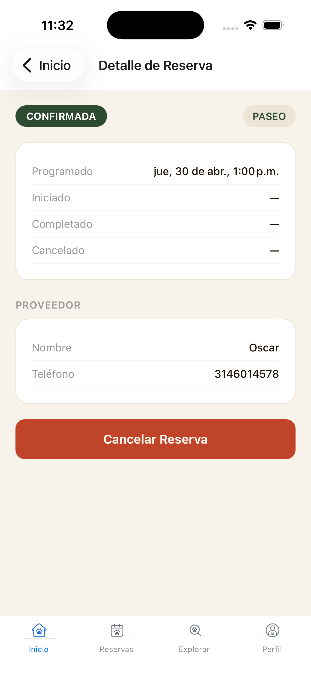 Reserva confirmada