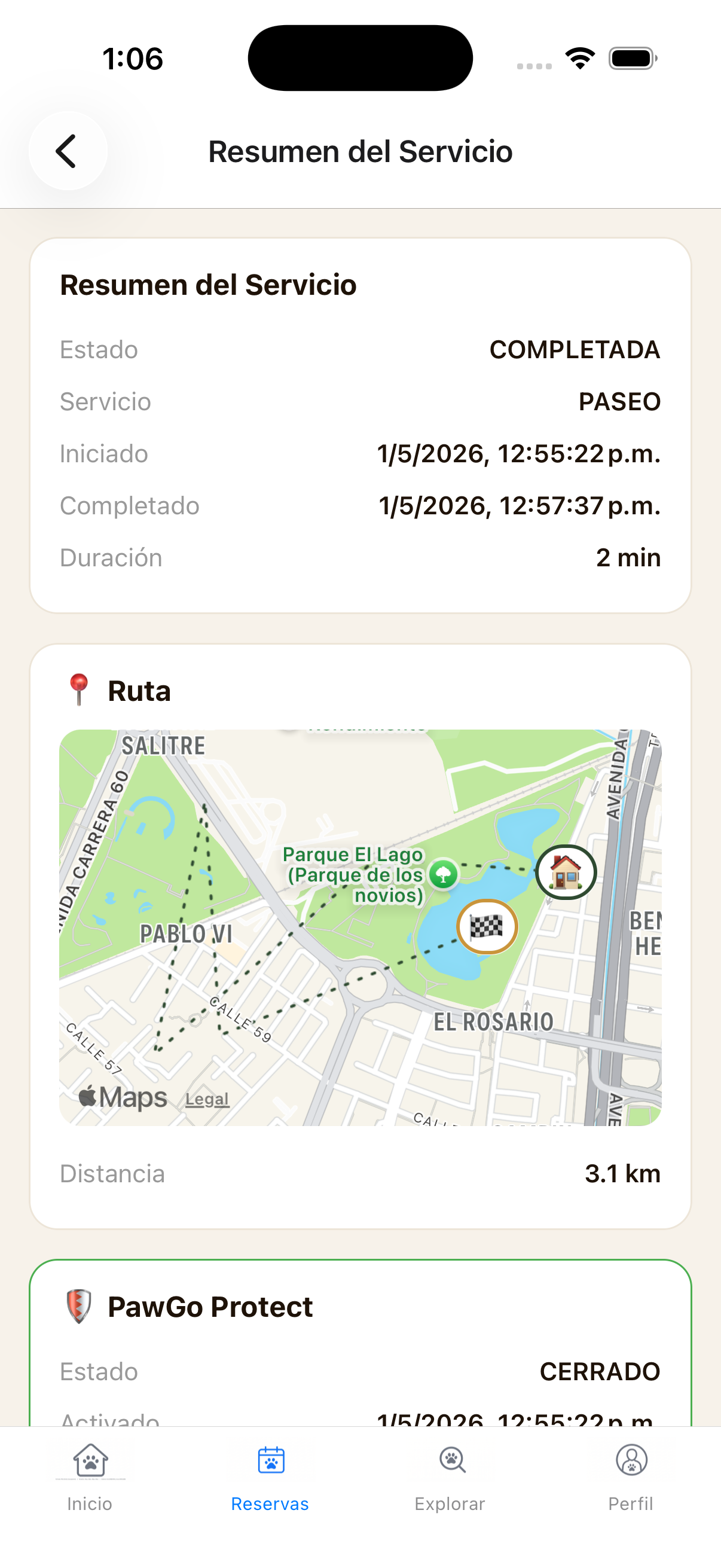 Resumen del paseo